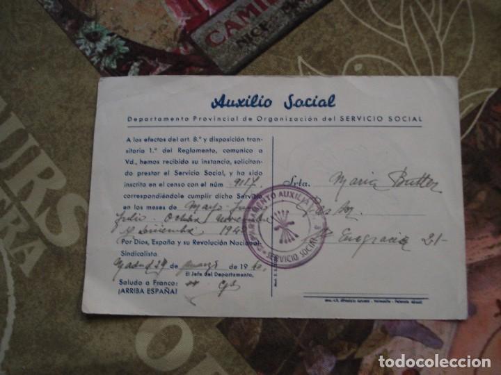 Documentos antiguos: AUXILIO SOCIAL 1940 - Foto 1
