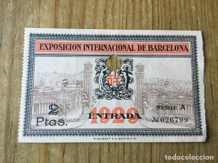 Documentos antiguos: R8245 ENTRADA TICKET EXPOSICION INTERNACIONAL BARCELONA 1929 SERIE A
