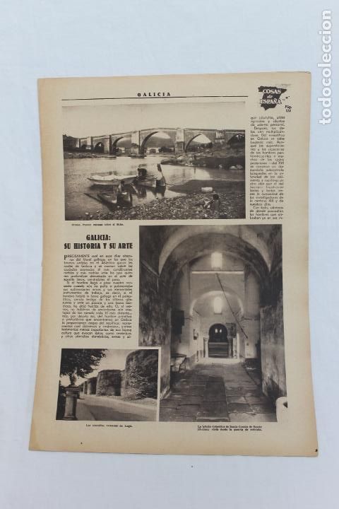 Documentos antiguos: COSAS DE ESPA&Ntilde;A, GALICIA: SU HISTORIA Y SU ARTE, 1936, DE REVISTA ALGO