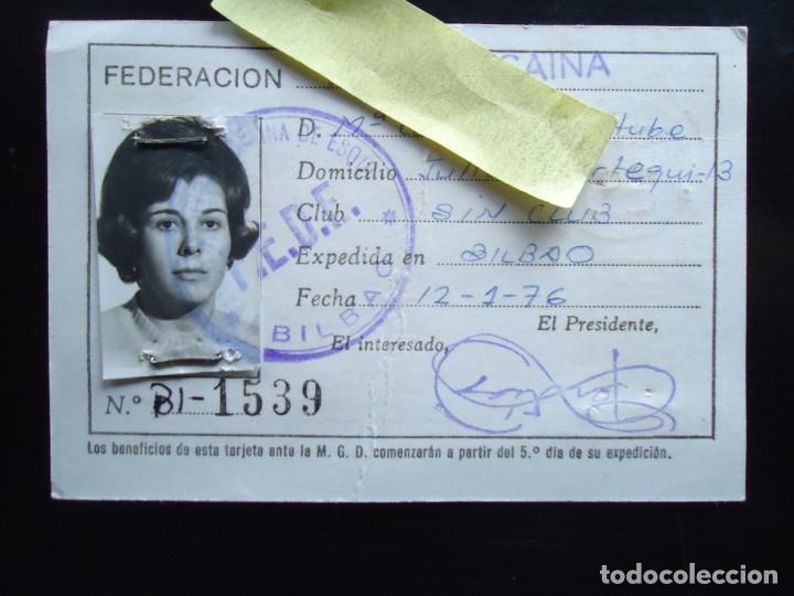 Documentos antiguos: carnet federacion espa&ntilde;ola esqui fede bilbao vizcaya deporte nieve invierno esquiar monta&ntilde;a espa&ntilde;a