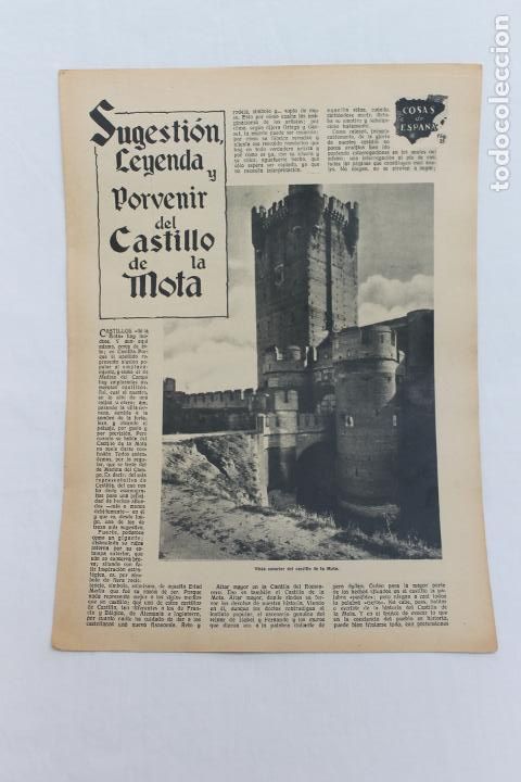 Documentos antiguos: COSAS DE ESPA&Ntilde;A, CASTILLO DE LA MOTA, LA TRILLA A SANGRE EN CASTILLA 1936 REVISTA ALGO
