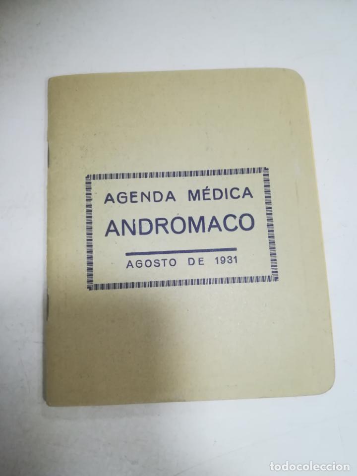 Documentos antiguos: AGENDA MEDICA ANDROMACO. AGOSTO DE 1931. NUEVA. SIN USO. CON PUBLICIDAD. VER