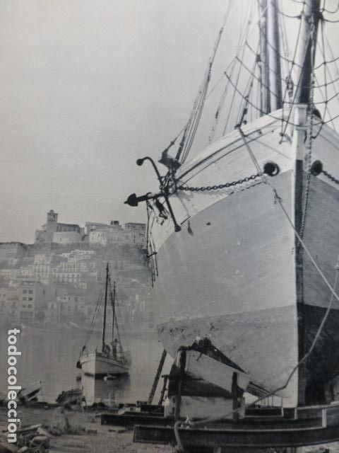 Documenti antichi: IBIZA VISTA DESDE EL ASTILLERO ANTIGUA LAMINA A&Ntilde;OS 50