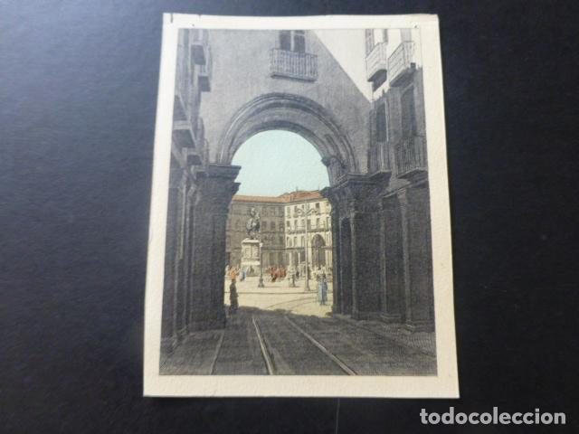 Documentos antiguos: MADRID PLAZA MAYOR TARJETA LITOGRAFICA 9,5 X 12 CMTS