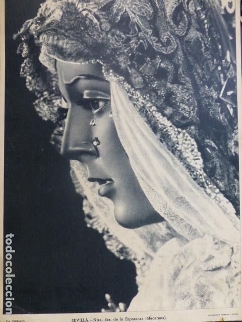 Documentos antiguos: SEVILLA SEMANA SANTA NUESTRA SE&Ntilde;ORA DE LA ESPERANZA (MACARENA) HUECOGRABADO FOURNIER VITORIA