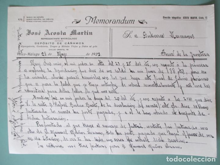Documents Anciens: MEMOR&Aacute;NDUM. JOSE ACOSTA MART&Iacute;N. DEP&Oacute;SITO DE C&Aacute;&Ntilde;AMOS. VELEZ - MALAGA 1929. GUTIERREZ HERMANOS