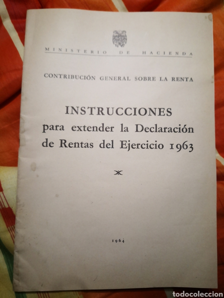 Documentos antiguos: Instrucciones para extender declaraci&oacute;n de renta 1963 - Foto 1