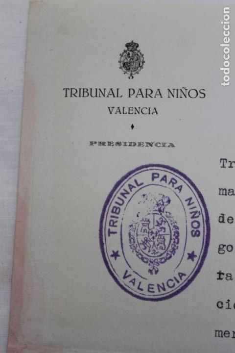 Documentos antiguos: TRIBUNAL PARA NI&Ntilde;OS, VALENCIA 1925 - Foto 2
