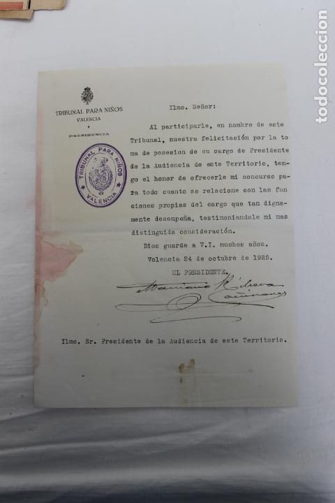 Documentos antiguos: TRIBUNAL PARA NI&Ntilde;OS, VALENCIA 1925 - Foto 1