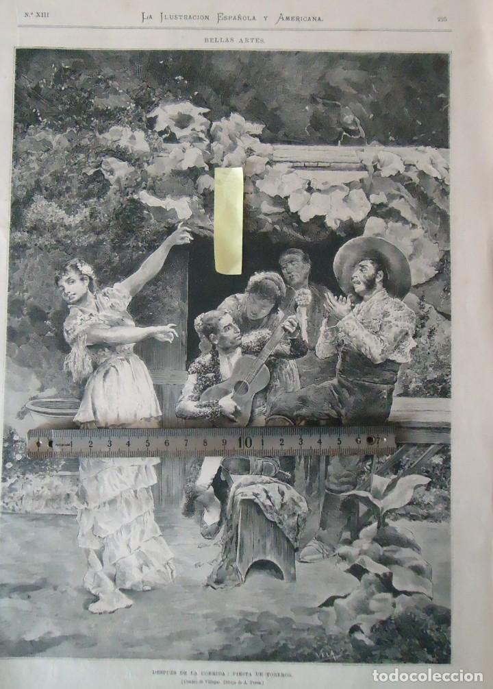 Documentos antiguos: litografia ilustracion vintage cante jondo flamenco gitana musica guitarra torero 1880 andaluz