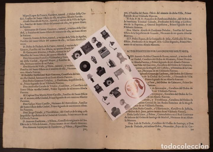 Documentos antiguos: Documento A&ntilde;o 1750 aprox. Genealog&iacute;a - Foto 2