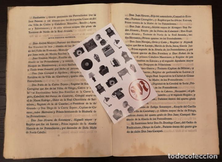 Documentos antiguos: Documento A&ntilde;o 1803. Genealog&iacute;a de D Sancho Josef - Foto 5