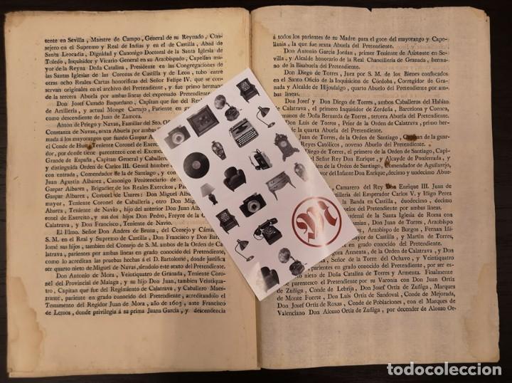 Documentos antiguos: Documento A&ntilde;o 1803. Genealog&iacute;a de D Antonio Ortiz - Foto 5