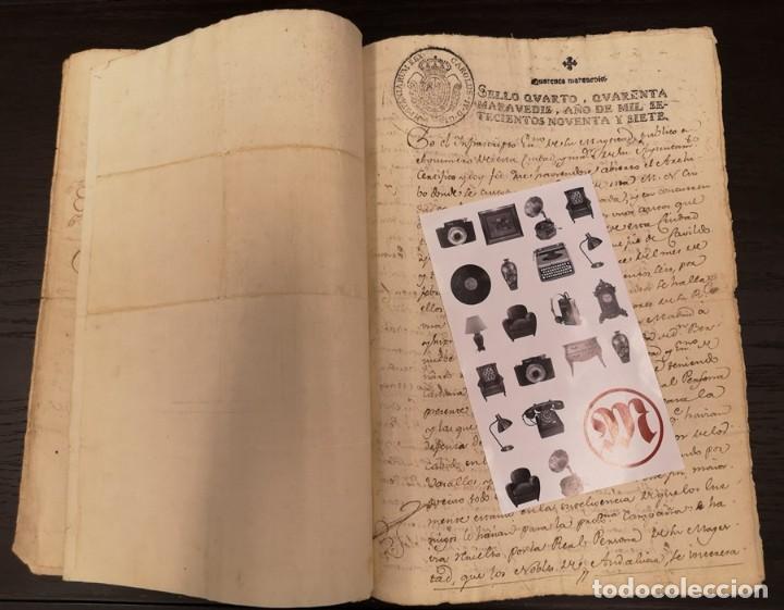 Documentos antiguos: Documento Casta&ntilde;o 3. A&ntilde;o 1797 - Foto 6