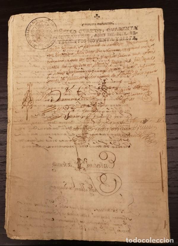 Documentos antiguos: Documento Casta&ntilde;o 3. A&ntilde;o 1797 - Foto 11