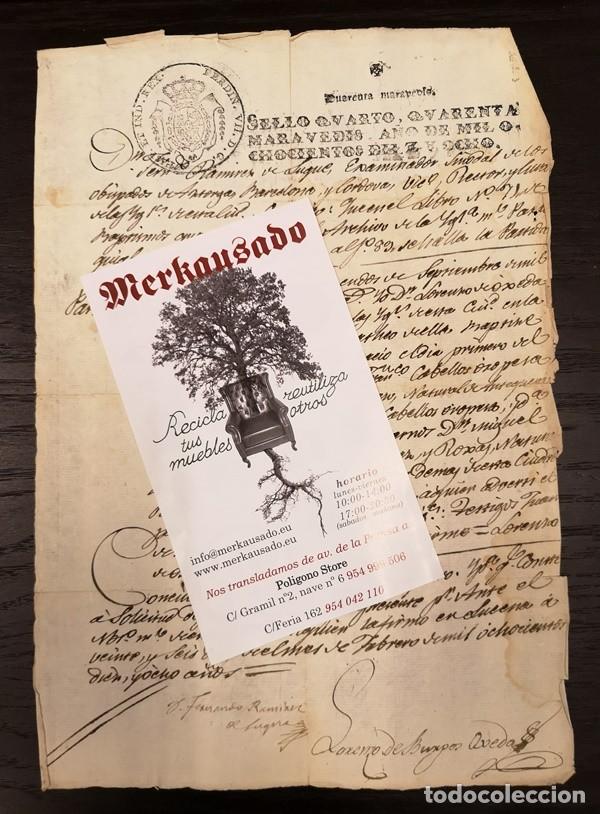 Documentos antiguos: Documento Casta&ntilde;o 5. A&ntilde;o 1808 - Foto 1