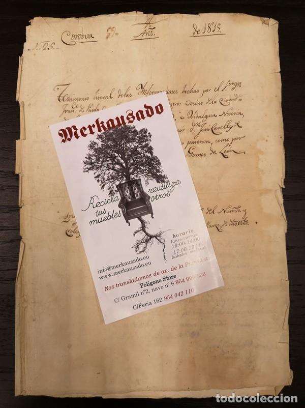 Documentos antiguos: Documento Casta&ntilde;o 10. A&ntilde;o 1819 - Foto 1