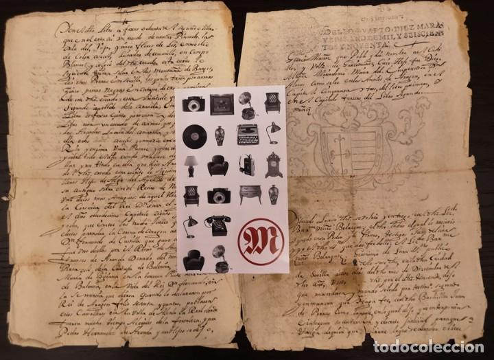 Documentos antiguos: Documento Porras. A&ntilde;o 1690 - Foto 2