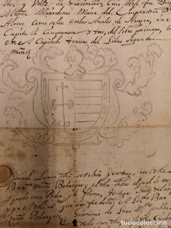 Documentos antiguos: Documento Porras. A&ntilde;o 1690 - Foto 3
