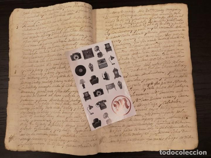 Documentos antiguos: Documento Porras. A&ntilde;o 1711 - Foto 4