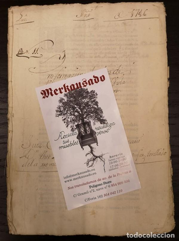 Documentos antiguos: Documento Porras. A&ntilde;o 1746 - Foto 1