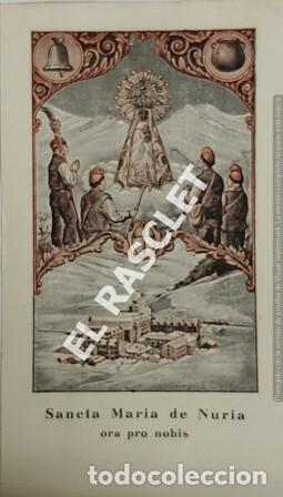 Documentos antiguos: ANTIG&Uuml;O RECORDATORIO  AVE MARIA DE  LA VIRGEN DE NURIA - Foto 1
