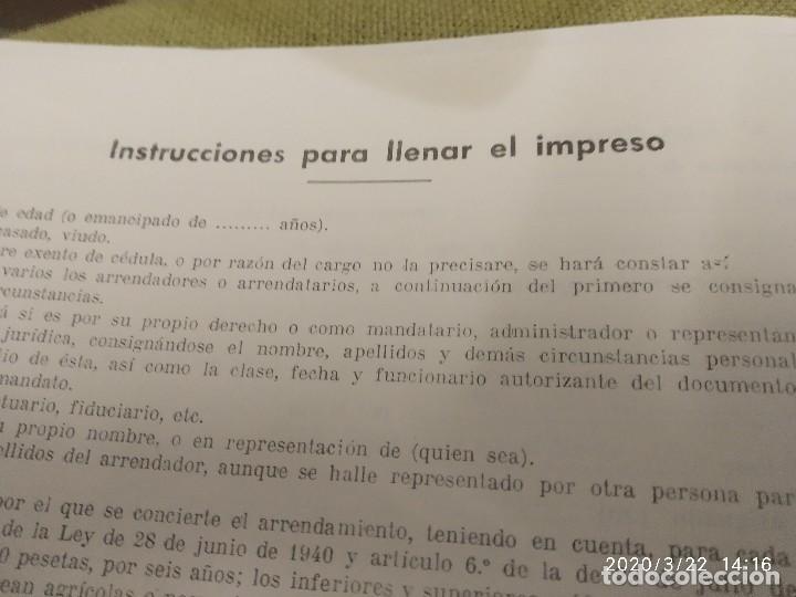 Documentos antiguos: CONTRATO PRIVADO DE ARRENDAMIENTO EN BLANCO. - Foto 4