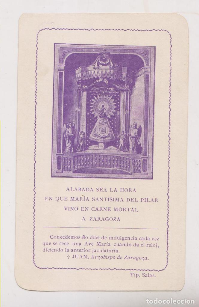Documentos antiguos: ESTAMPA. VIRGEN DEL PILAR. ZARAGOZA - Foto 1