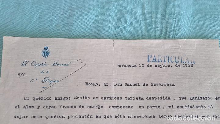 Documentos antiguos: El Capitan General de la 5 Region ..1922.. - Foto 2