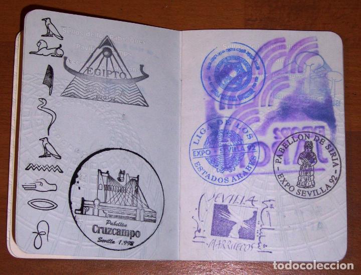 Documentos antiguos: EXPO 92 SEVILLA : PASAPORTE - PASSPORT - Foto 4