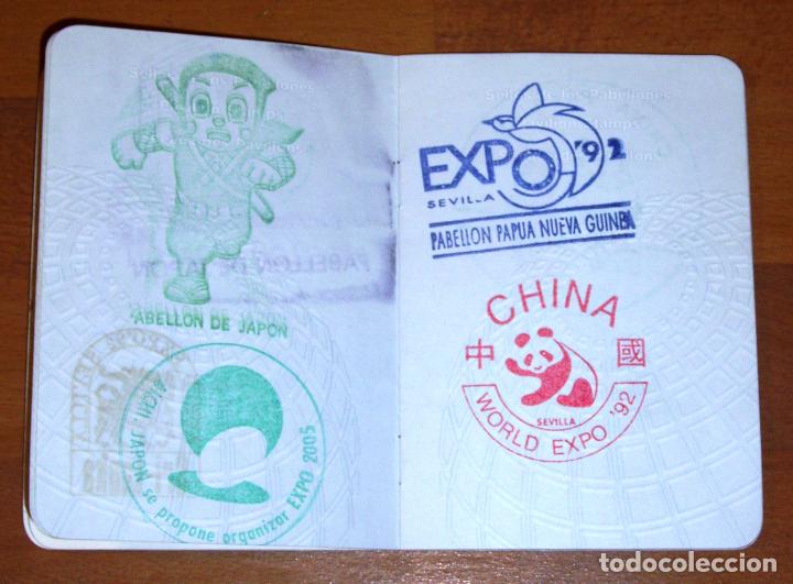 Documentos antiguos: EXPO 92 SEVILLA : PASAPORTE - PASSPORT - Foto 5