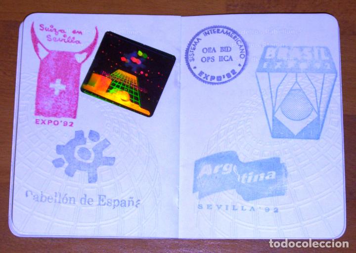Documentos antiguos: EXPO 92 SEVILLA : PASAPORTE - PASSPORT - Foto 7