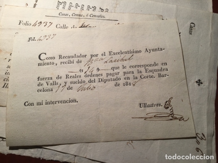 Documentos antiguos: Recibos Barcelona 1809 - Foto 4