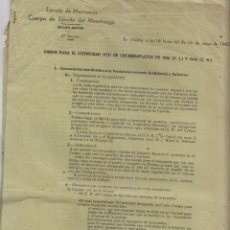 Documentos antiguos: EJÉRCITO DE MARRUECOS. CUERPO DEL MAESTRAZGO. LICENCIAMIENTO. MELILLA, 1942. INTERESANTE