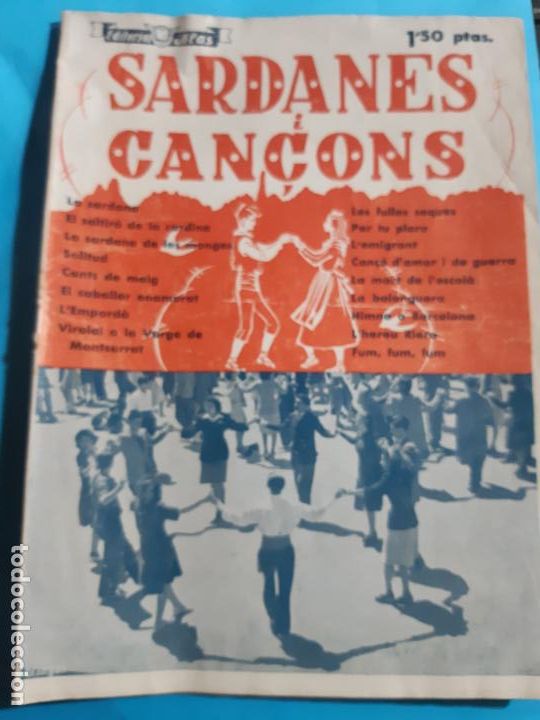 Documentos antiguos: SARDANA CAN&Ccedil;ONS. LETRAS DE SARDANAS - Foto 1