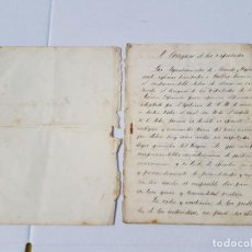 Documentos antiguos: MANUSCRITO DE DON VICTOR GAMINDEZ AL CONGRESO DE LOS DIPUTADOS,SIGLO XIX APROX. Lote 200175668