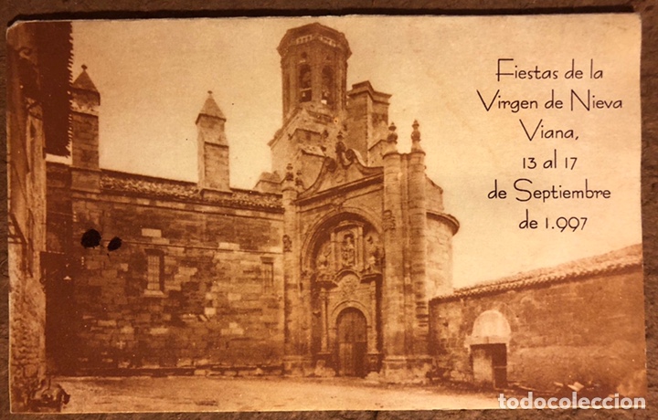 Documentos antiguos: PROGRAMA DE FIESTAS DE LA VIRGEN DE NIEVA, VIANA (NAVARRA). SEPTIEMBRE 1997. DESPLEGABLE.