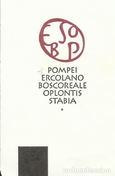 Documentos antiguos: Entrada ticket Pompeya Herculano. Italia. Boscoreale. Oplontis. Stabia. Buen estado. 2006. 8x5,5 cm.
