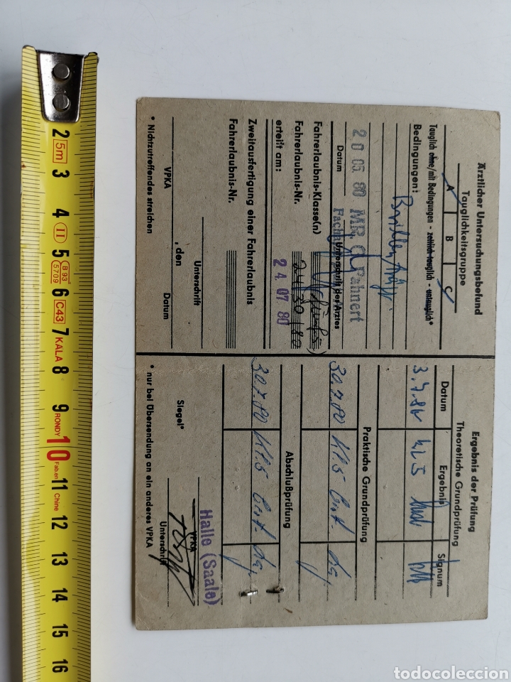 Documentos antiguos: Documento de la Antigua R.D.A. Alemania de 1980 - Foto 3