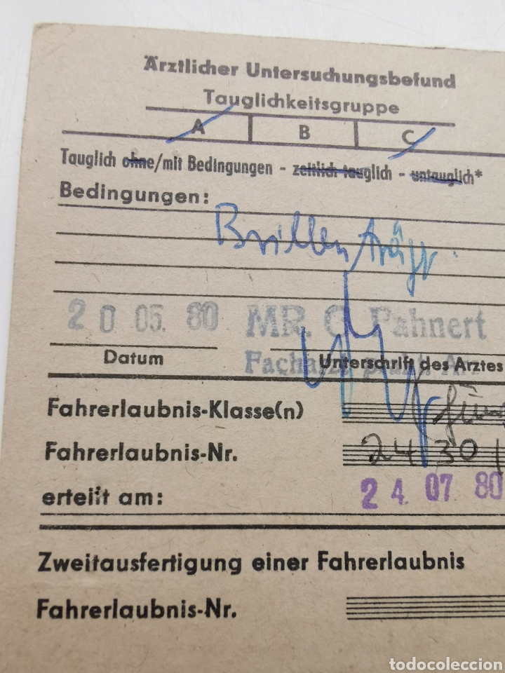 Documentos antiguos: Documento de la Antigua R.D.A. Alemania de 1980 - Foto 4