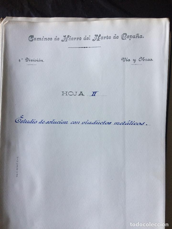 Documentos antiguos: PROYECTO COMPLETO (LINEA DE VALENCIA A TARRAGONA 1919) - Foto 7