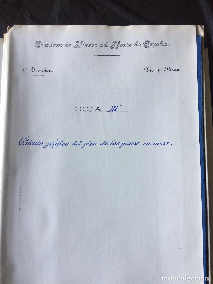 Documentos antiguos: PROYECTO COMPLETO (LINEA DE VALENCIA A TARRAGONA 1919) - Foto 8