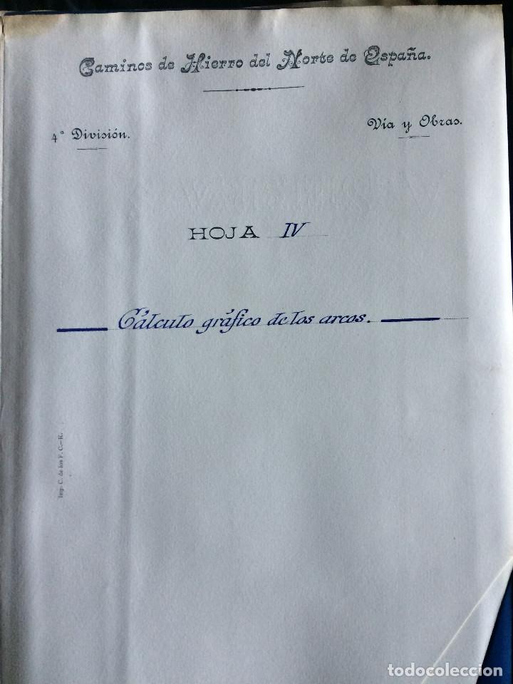 Documentos antiguos: PROYECTO COMPLETO (LINEA DE VALENCIA A TARRAGONA 1919) - Foto 10