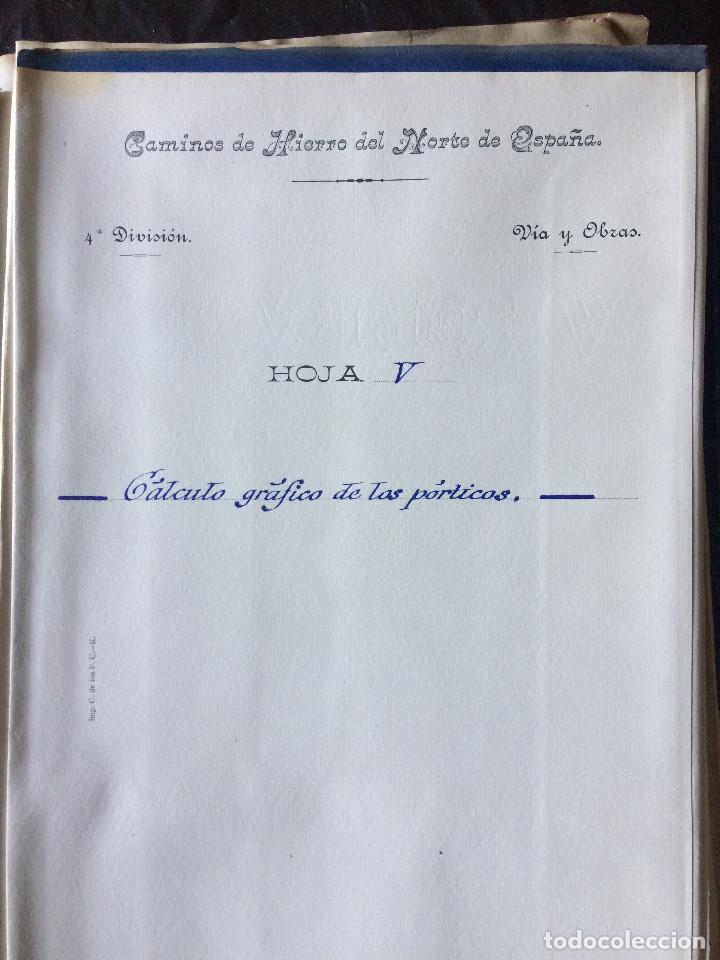 Documentos antiguos: PROYECTO COMPLETO (LINEA DE VALENCIA A TARRAGONA 1919) - Foto 12