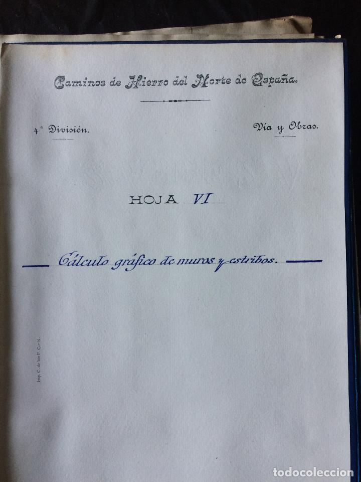 Documentos antiguos: PROYECTO COMPLETO (LINEA DE VALENCIA A TARRAGONA 1919) - Foto 15