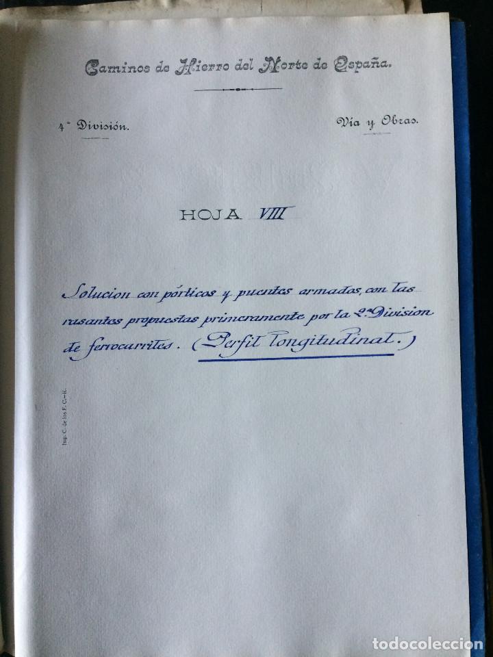 Documentos antiguos: PROYECTO COMPLETO (LINEA DE VALENCIA A TARRAGONA 1919) - Foto 19