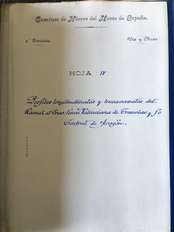 Documentos antiguos: PROYECTO COMPLETO (LINEA DE VALENCIA A TARRAGONA 1919) - Foto 31