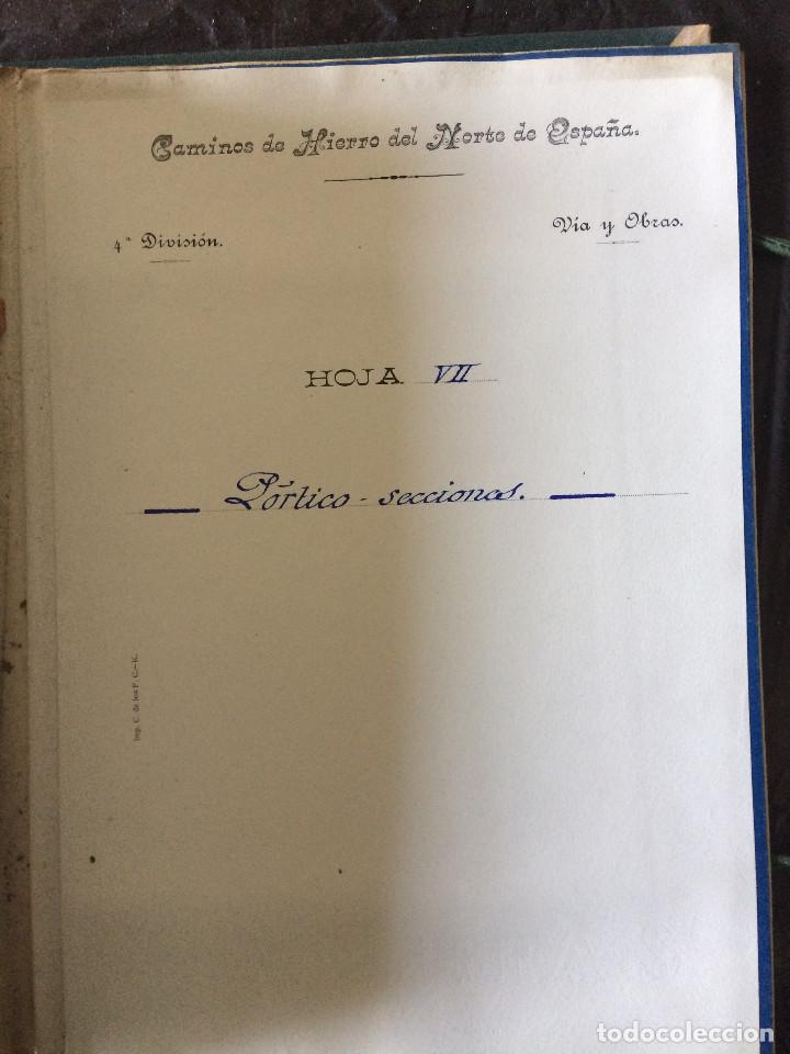 Documentos antiguos: PROYECTO COMPLETO (LINEA DE VALENCIA A TARRAGONA 1919) - Foto 43