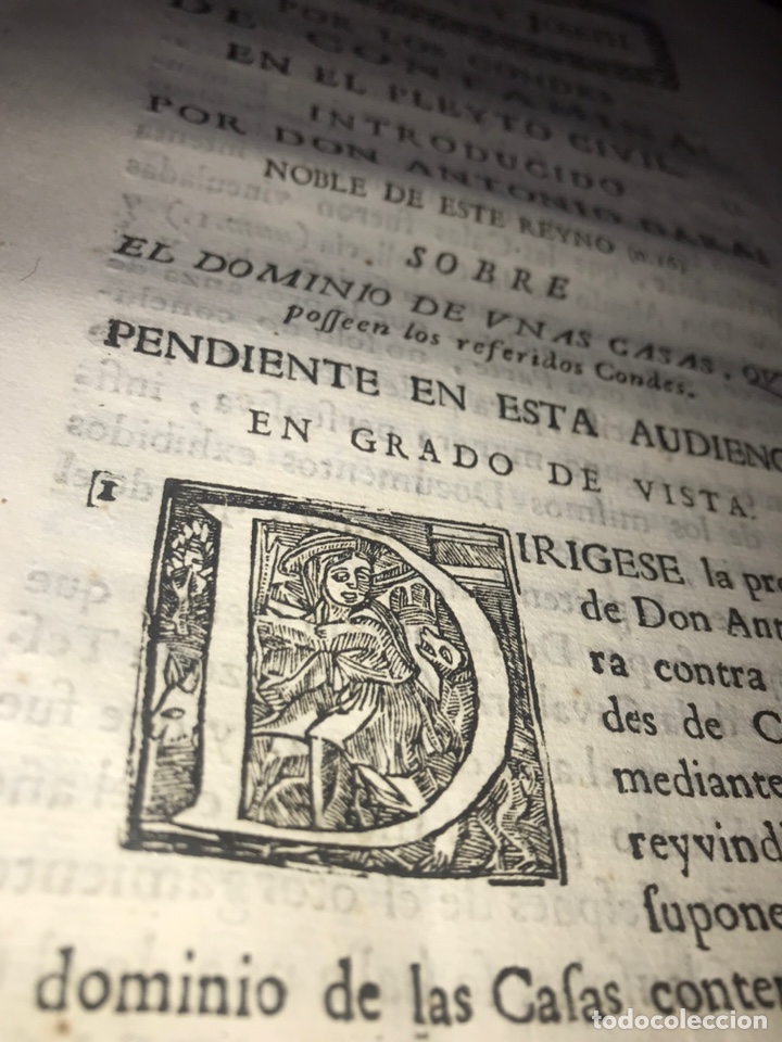 Documentos antiguos: 1744. POR LOS CONDES DE CONTAMINA SOBRE EL DOMINIO DE UNAS CASAS ZARAGOZA. ALONSO DE LA CAVALLER&Iacute;A.