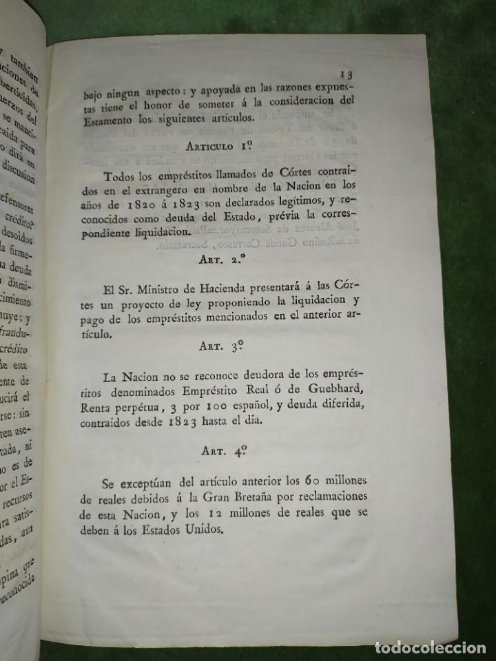 Documentos antiguos: 1834. Dictamen de la Comisi&oacute;n de Hacienda. - Foto 6